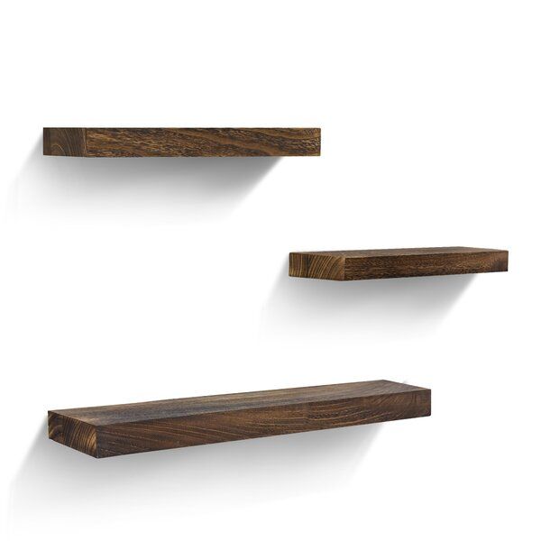 Rectangular Floating Wooden Shelf