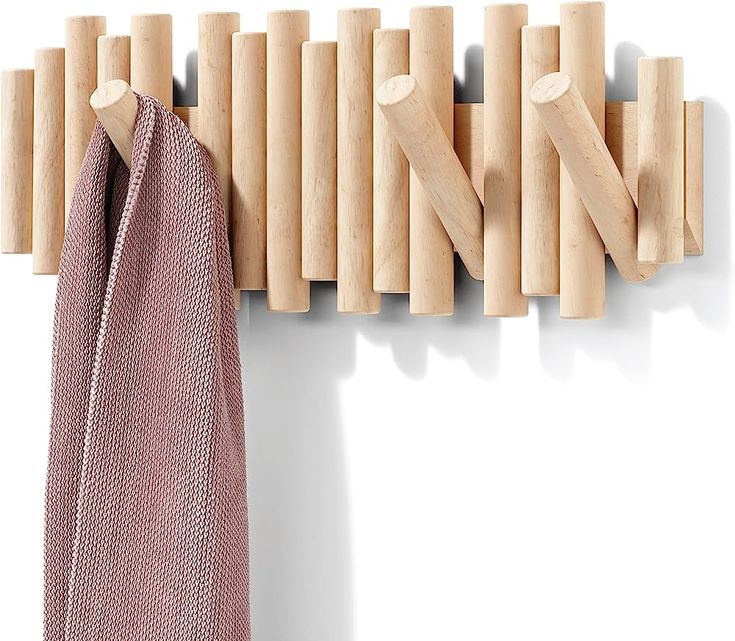 Round Wall Mount Wooden Hanger