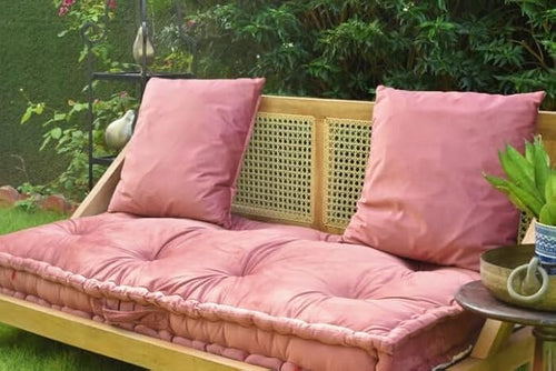 Mid Century Loveseat Sofa with 1 Long Seat and 2 Cushions