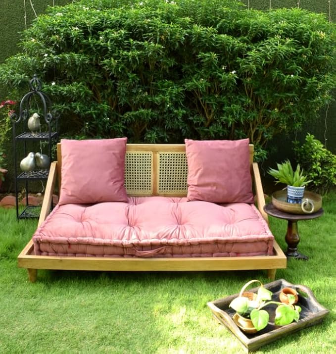 Mid Century Loveseat Sofa with 1 Long Seat and 2 Cushions