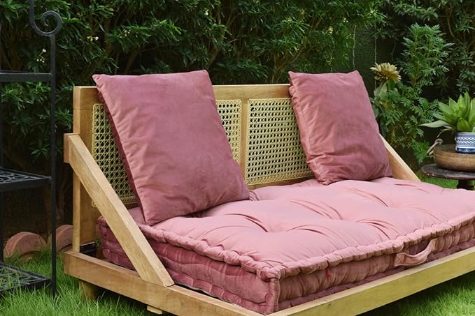 Mid Century Loveseat Sofa with 1 Long Seat and 2 Cushions