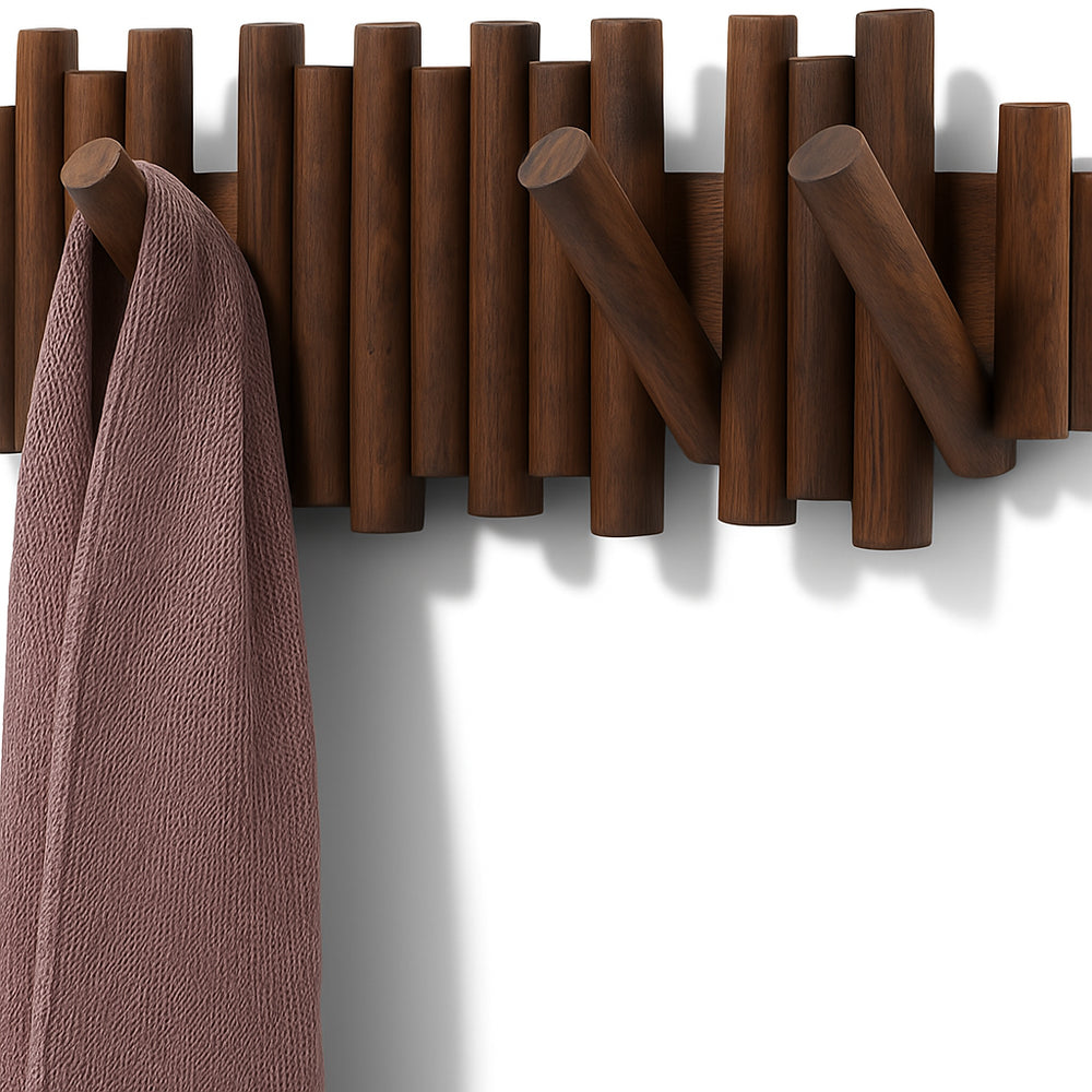 Round Wall Mount Wooden Hanger